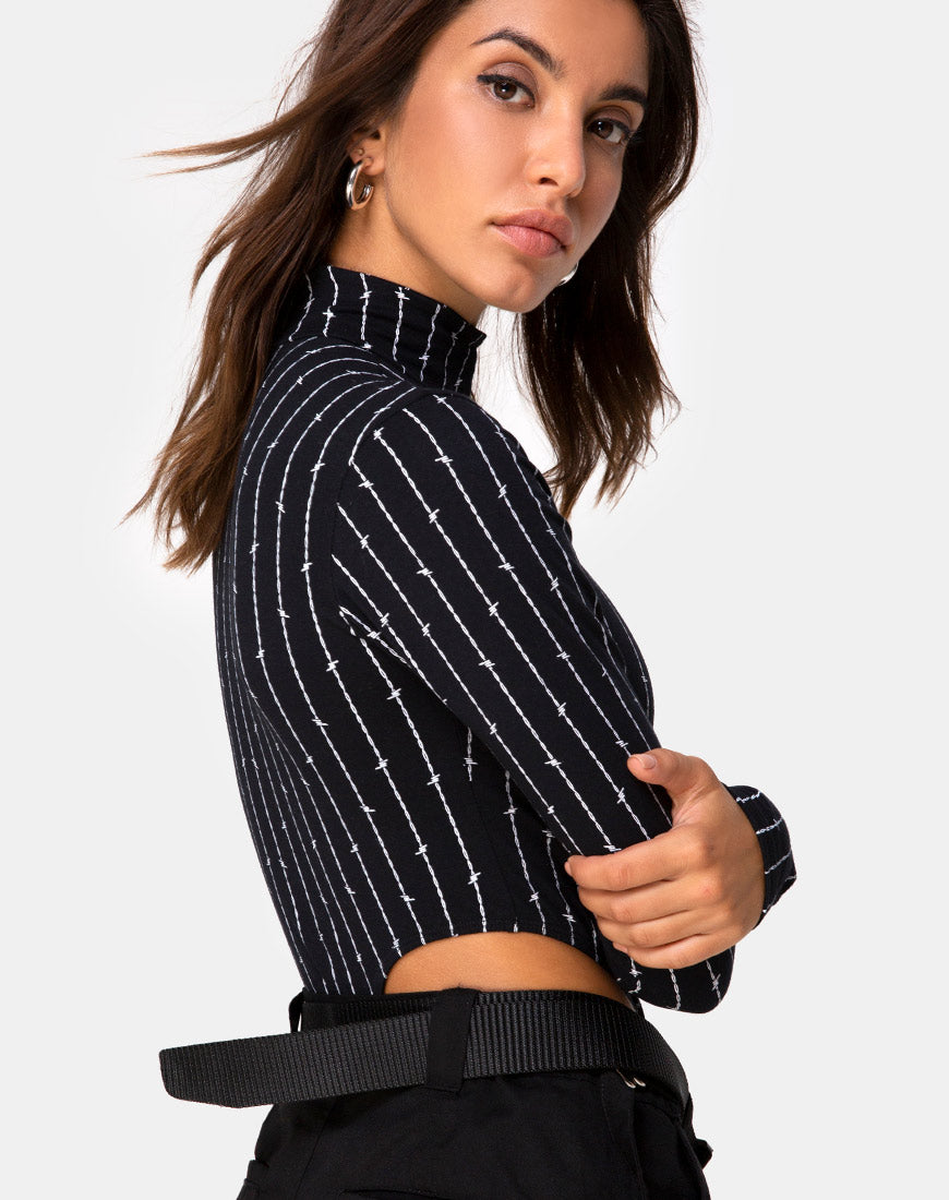 Zepani Bodice in Barbed Wire Black