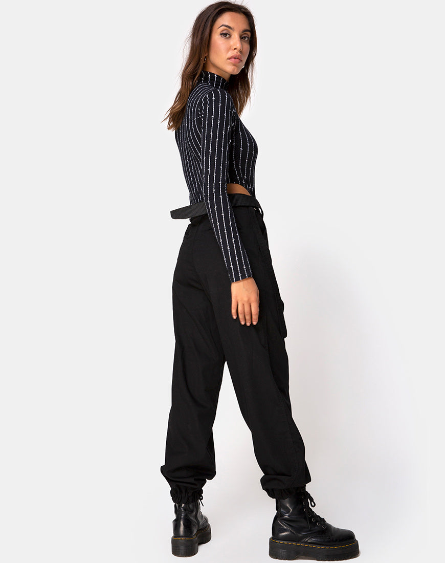 Image of Zepani Bodice in Barbed Wire Black