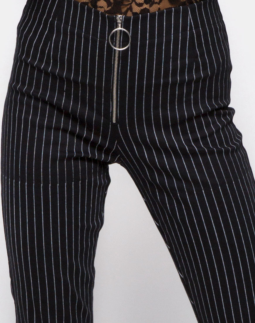 Image of Zolia Trouser in Pinstripe Black