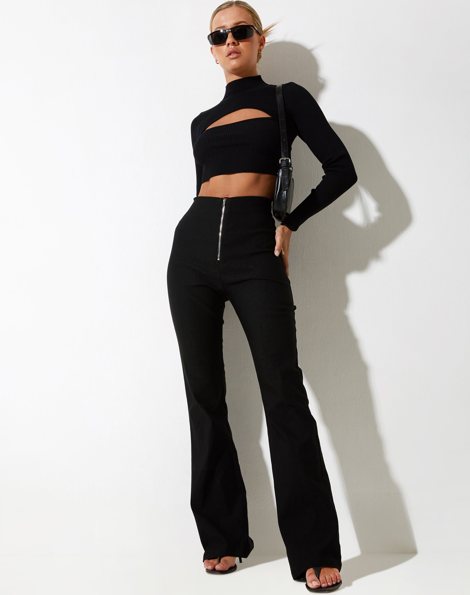 Zorah Flare Trouser in Tailoring Black