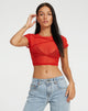 Image of Zorave Top in Mesh Red