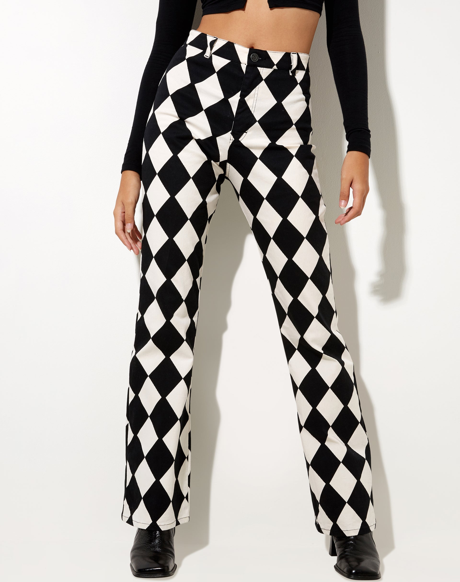 Black and white pattern sales pants