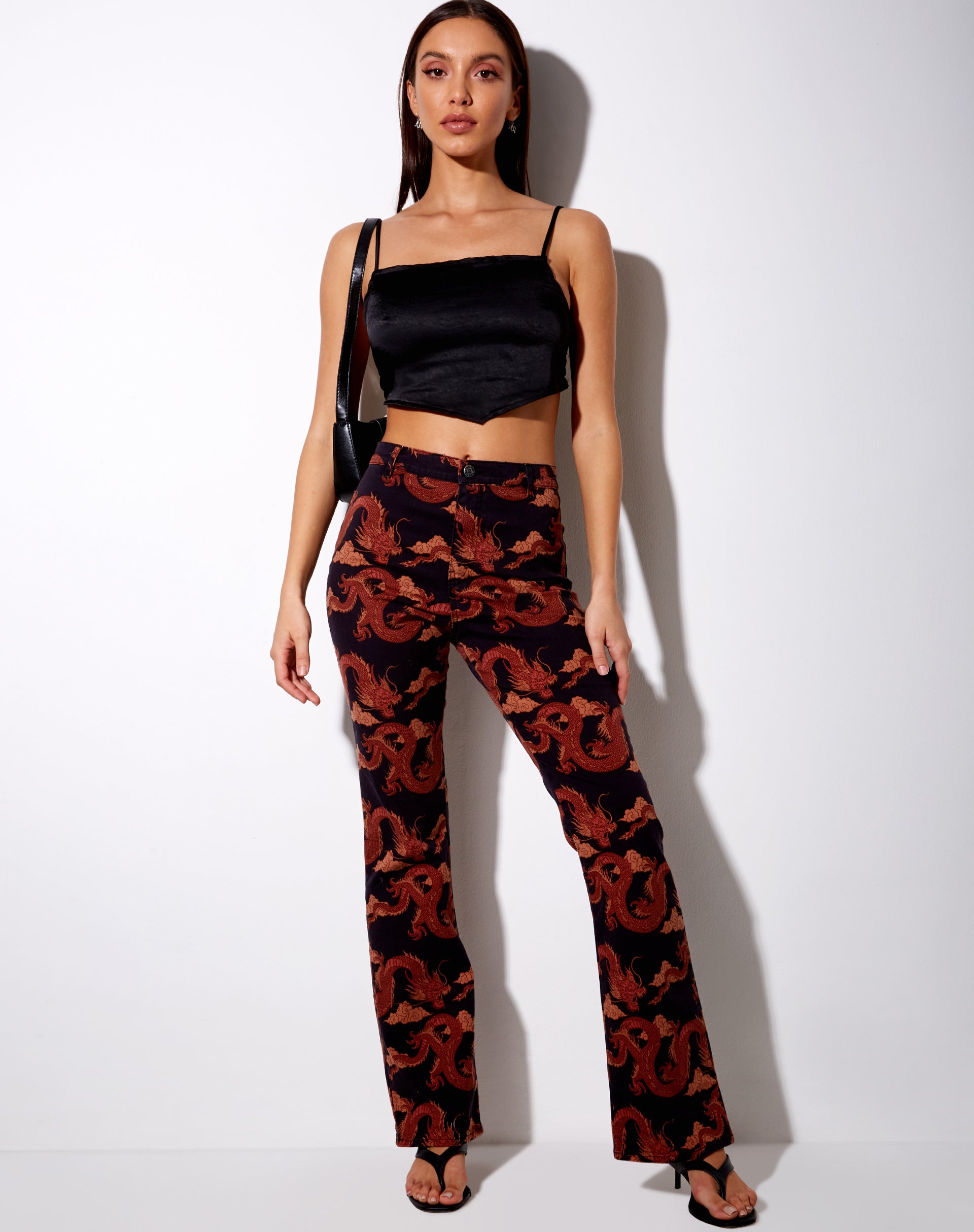 Image of Zoven Flare Trouser in Tonal Dragon Orange