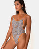 Image of Arines Swimsuit in Mini Tiger with Orange Binds
