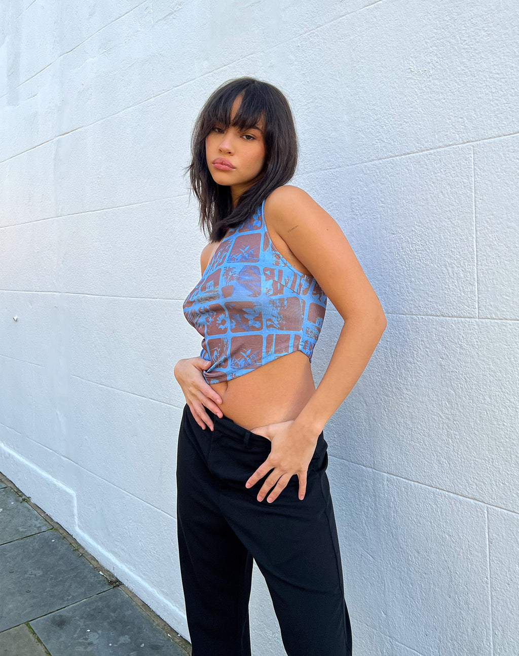 Rinja Top in Photographic Blue