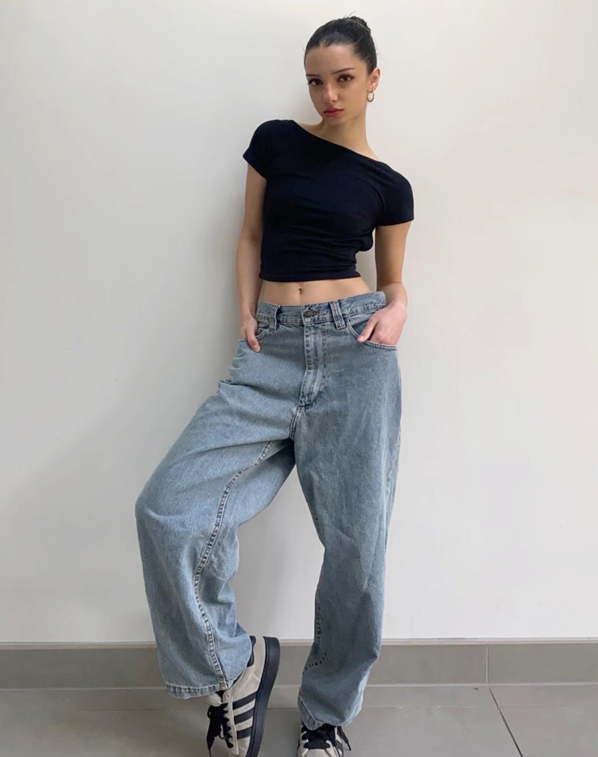 Vintage Light Wash Low Rise Jeans | Skater – motelrocks.com