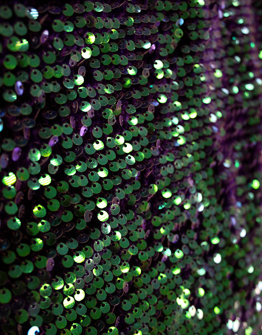 Image of MOTEL DELUXE Gabby Sequin Dress in Iridescent Purple