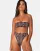 Image of Izarla Bikini Top in Snake Taupe