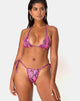 Image of Talia Bikini Top in Snake Pink