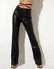 Image of Zerbe Flare Trouser in PU Black